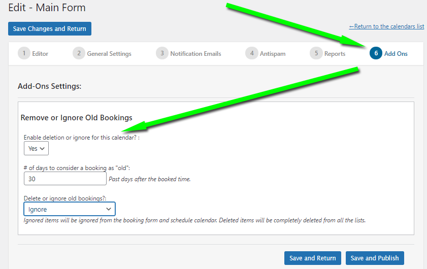 Remove Or Ignore Old Bookings Appointment Hour Booking